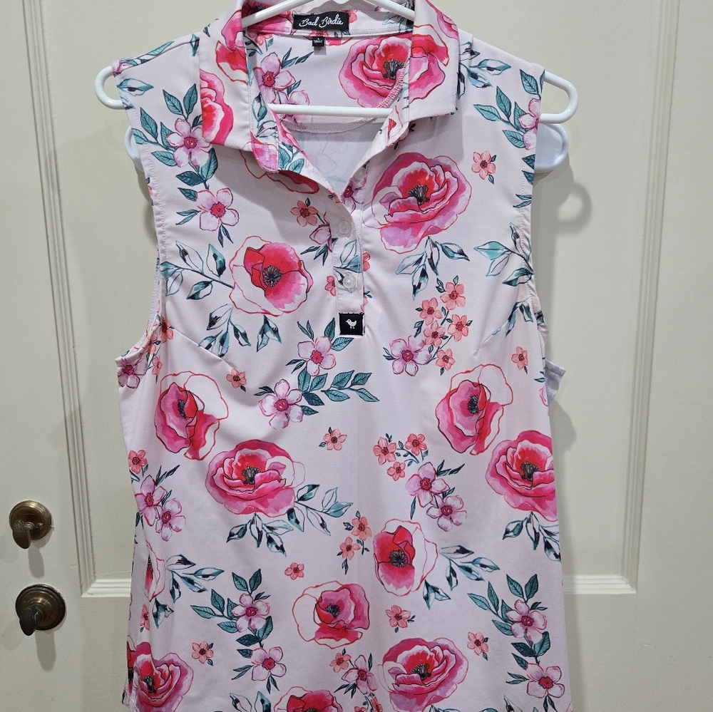 3 Bad Birdie Sleeveless Polo Tops